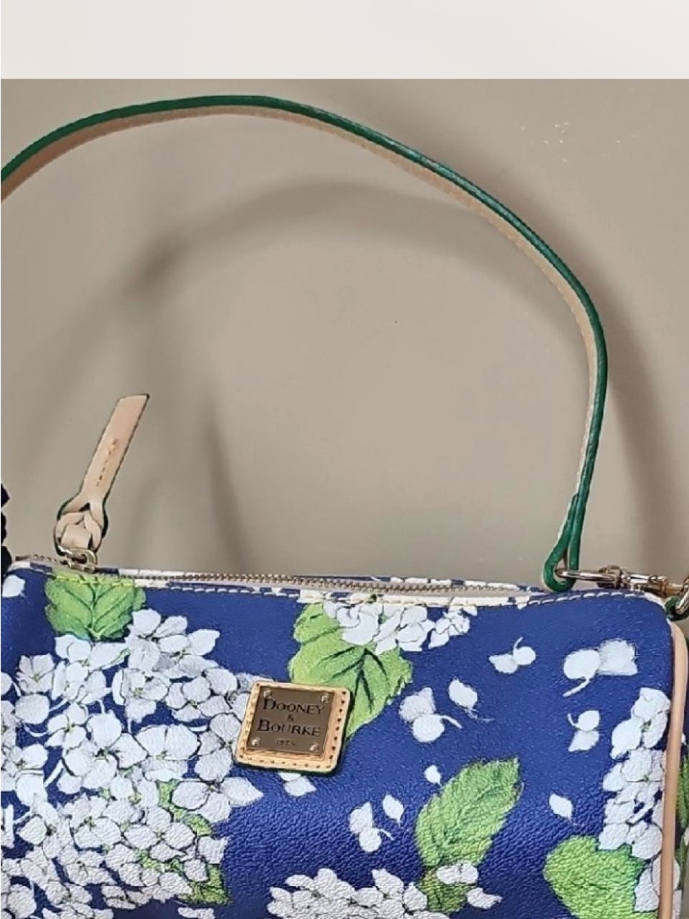 Dooney & Bourke Blue Floral Barrel Bag